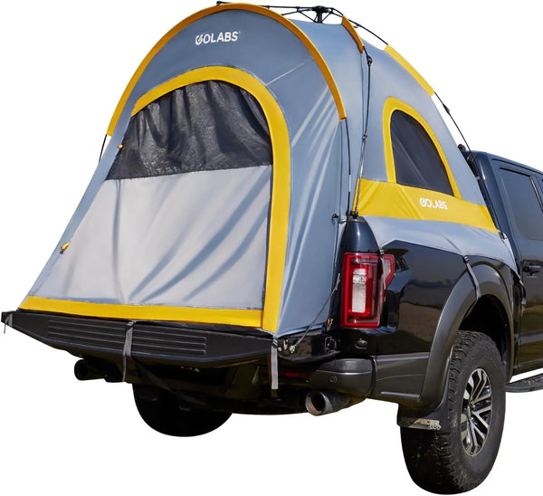 2025 Golabs Truck Bed Tent for 5-6 Ft Bed, 8-Minute Easy Setup by Pre-Assembled Design, Waterproof PU2000mm, 2-Person Portable with Extra Rainfly Cover for Camping & Outdoor, Includes Storage Bag