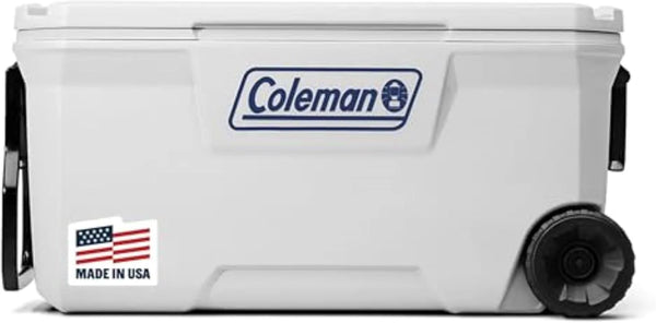 2025 Coleman Marine Cooler with Fully Insulated UV Guard Lid & Body, Keeps Ice for 3+ Days, Great for Boating & Fishing, 52qt/100qt Wheeled/120qt Options