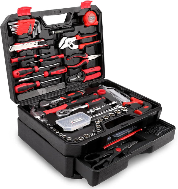 2025 KingTool 325 Piece Home Repair Tool Kit, General Home/Auto Repair Tool Set, Toolbox Storage Case with Drawer, General Household Tool Kit - Perfect for Homeowner, Diyer, Handyman