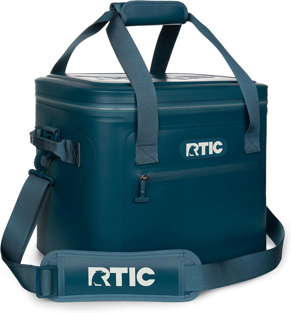 2025 RTIC Ultra-Tough Soft Cooler 30 Can, Insulated Bag Portable Ice Chest Box for Lunch, Beach, Drink, Beverage, Travel, Camping, Picnic, Car, Trips, Floating Cooler Leak-Proof with Zipper