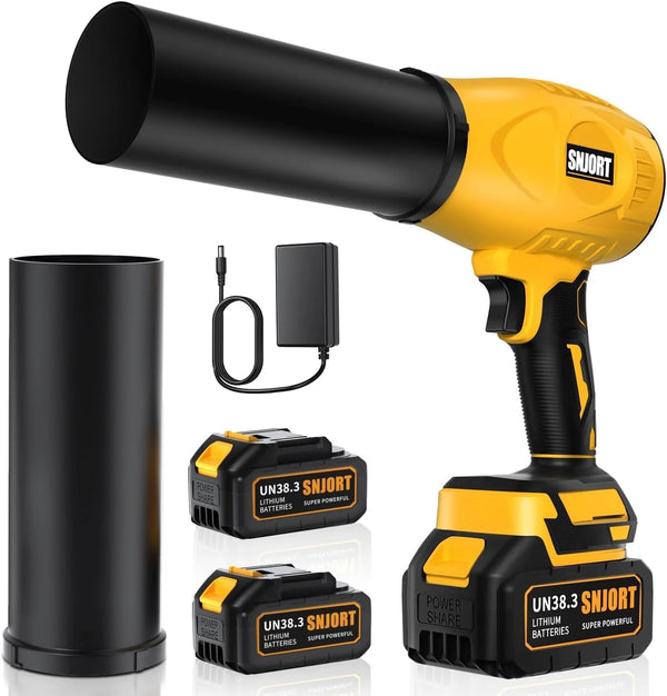 2025 Leaf Blower Cordless with Battery and Charger,500,000 RPM,Extended Nozzle,Lightweight Handheld Design,Blower for Patio Cleaning