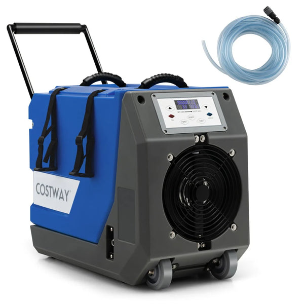 2025 Yardi Yard 180 PPD Commercial Dehumidifier with Pump Drain Hose and Wheels-Blue, Dehumidifiers for Home, Auto and Manual Drainage, Intelligent Humidity Controll for Room, Bathroom, RV