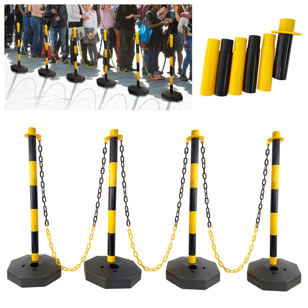 2025 4pcs Traffic Delineator Post Cones with Fillable Base Safety Cones Barriers