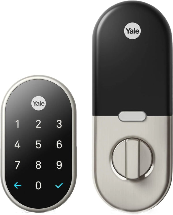 2025 Google Nest x Yale Lock - Tamper-Proof Smart Lock for Keyless Entry - Keypad Deadbolt Lock for Front Door - Satin Nickel