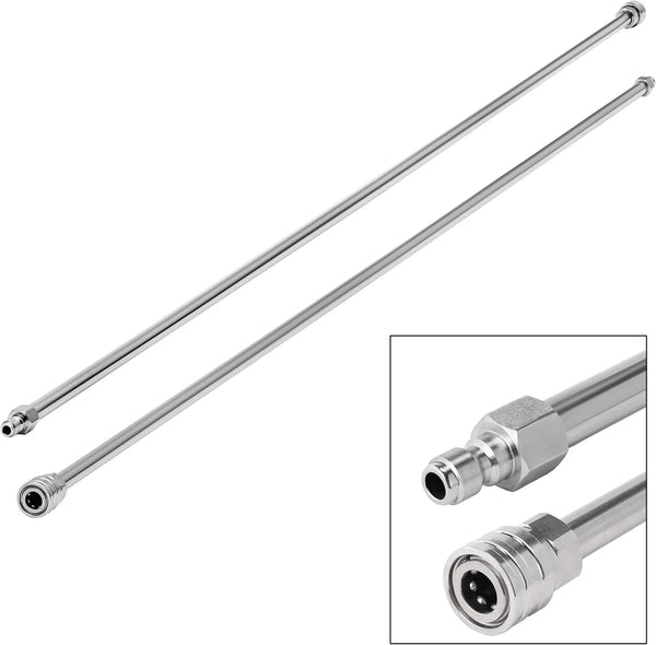 2025 Pressure Washer Wand Extension, 120 Inch Replacement Lance, Stainless Steel Power Washer Extender, 1/4' Quick Connect Fitting, 4000 PSI (2 Wands 60" Each)
