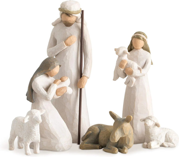 2025 Willow Tree 6-Piece Nativity Set, Behold The Awe and Wonder of The Christmas Story, Build a Family Holiday Tradition with Classic Nativity Collection, Sculpted Hand-Painted Figures
