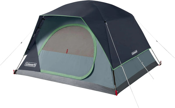2025 Coleman Skydome Camping Tent with 5 Minute Setup, 2/4/6/8 Person Weatherproof Tent with Rainfly & Carry Bag, 20% More Headroom Than Traditional Canopies