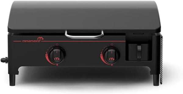 2025 2-Burner Propane Tabletop Griddle, 18000BTUs, 282 sq. in., Outdoor Cooking, Camping, & Tailgating, Black, 820-0054D