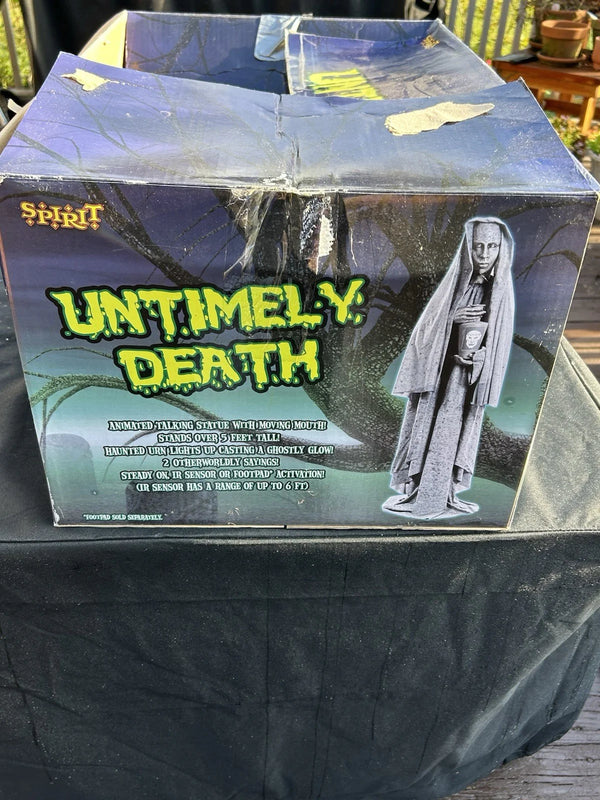 2025 Spirit Halloween 2014 Untimely Death Life Sz Statue Animated Prop Work Rare READ