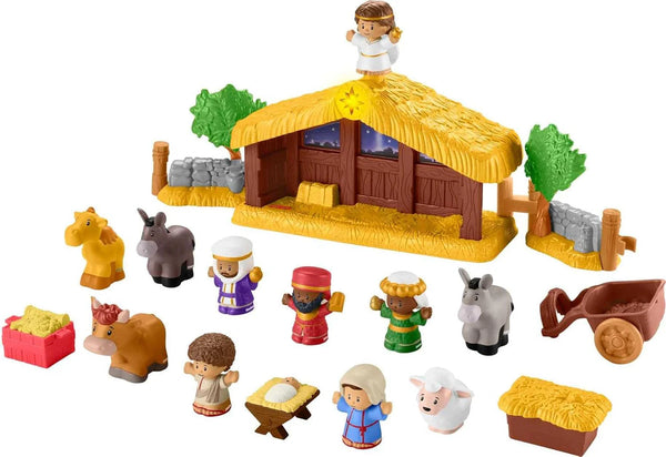2025 Fisher-Price Little People Toddler Toy Nativity Set with Music Lights & 18 Pieces for Christmas Pretend Play Kids Ages 1+ Years