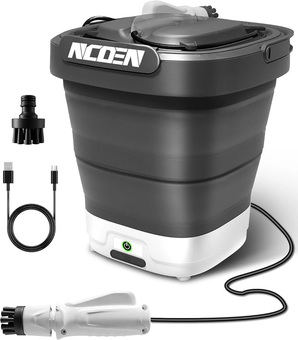2025 Portable Pressure Washer Cordless with 12L Tank, Electric Pressure Washer Battery Powered, 35 Mins Battery Life, Type-C Rechargeable, Foldable Design, 2 Nozzles for Car, Bike, Pet, Garden, Camping