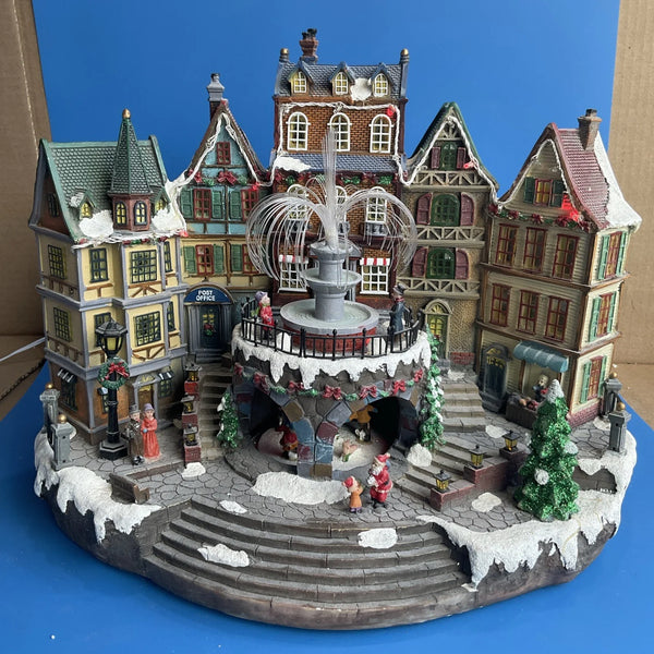 2025 Holiday Living Animated Christmas Village Scene Musical Lights #1034122