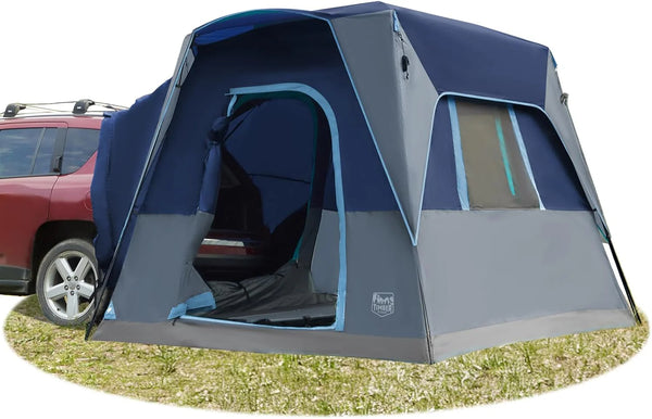 2025 5 Person SUV Tent Weather Resistant Portable for Car SUV Van Camping, Includes Rainfly and Storage Bag, 10' W X 8' L X 7.1' H