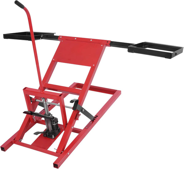 2025 Lawn Mower Lift Jack 500 Lbs Weight Capacity Hydraulic Cylinder Lift Jack with 17.5-24 in Lift Height for Riding Tractors and Zero Turn Lawn Mowers Maintenance and Repair