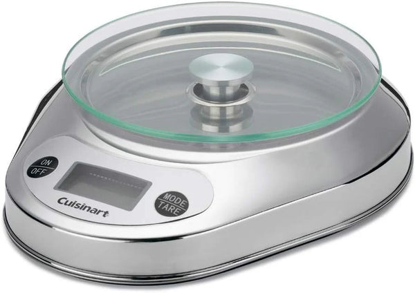 2025 Cuisinart KML-KO3B Precision Chef Bowl Electronic Kitchen Scale, Silver, 2.5" x 7.4" x 9.25"