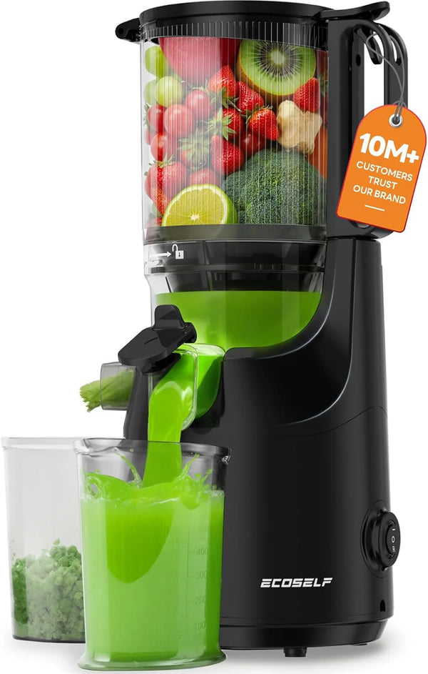 2025 Juicer Machines with 5.3" Mega Mouth & Large Feed Chute, Cold Press Juicer for Whole Fruits & Vegetables, Professional Slow Masticating juicer for Batch Juicing, High Juice Yield Easy to Clean