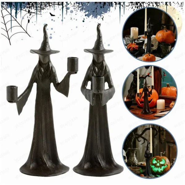 2025 Halloween Witch Candle Holder Witch Candle Holder For Halloween Indoor