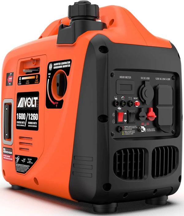 2025 1600W Super Quiet Inverter Generator, Ultra Lightweight Gas Powered Portable Generator for Camping & Home Use, EPA Compliant
