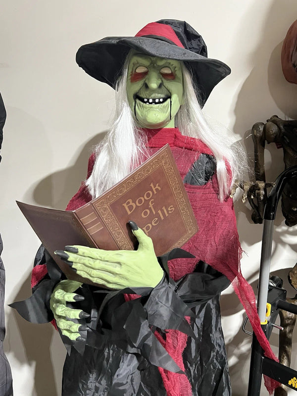 2025 6 ft. Animated LED Spell-casting Witch ANIMATRONIC