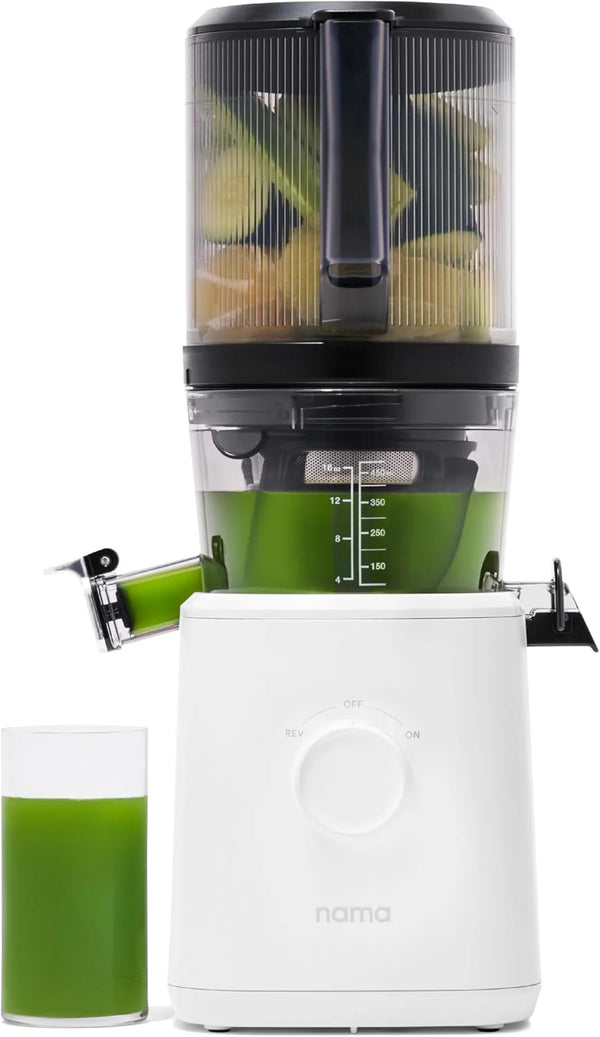 2025 Nama J2 Cold Press Juicer ¨C Self Feeding for Hands-Free Operation with Wide Mouth Hopper for Whole Recipe Loading, Zero Waste Masticating Juicer For More Juice, Less Pulp ¨C Easy Cleanup & Assembly
