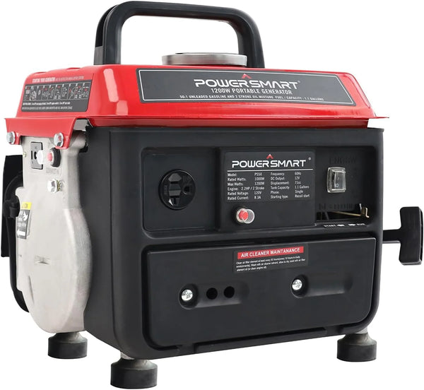 2025 PowerSmart Generator, 1200 Watts Outdoor generator Low Noise, Gas Powered Portable Generator, PS50A
