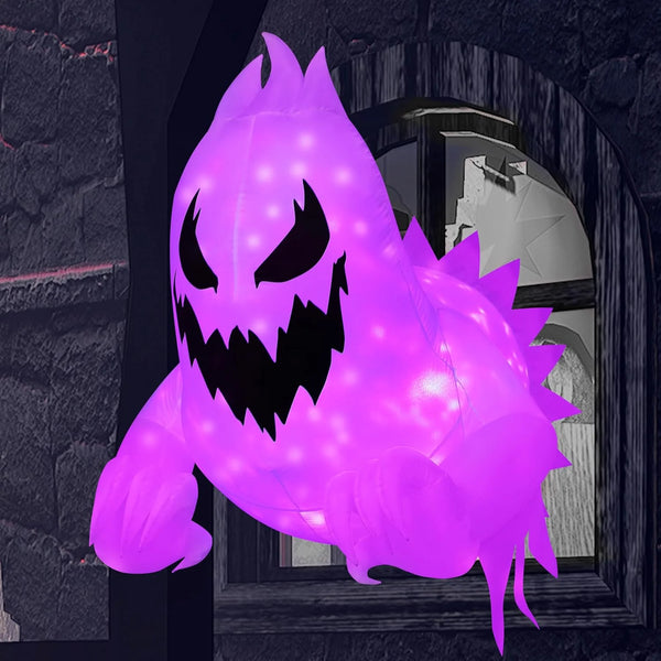 2025 4.5 FT Halloween Inflatable Scary Ghost Outdoor Decoration, Inflatable Window Br
