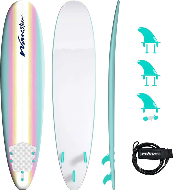2025 Wavestorm - Classic Soft Top Foam 8ft Surfboard