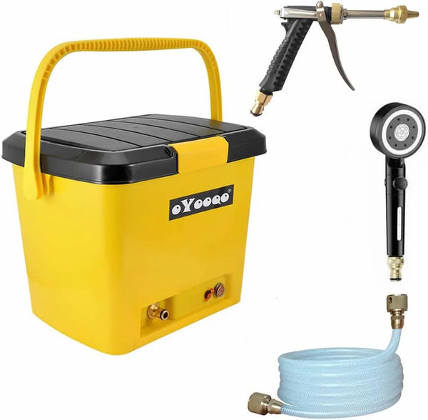 2025 Portable Pressure Washer | 5 Gal Tank | 255 PSI | 45-Min Runtime | Versatile for Car Wash, Dog Bath, Home & Patio, & Portable Camping Shower | Durable Design for RV, Overland & Beach Adventures