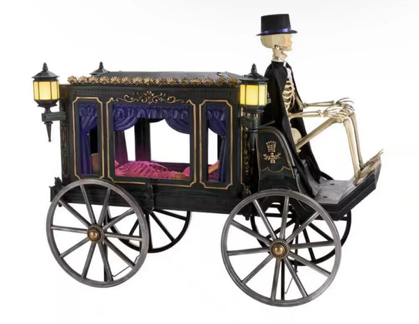 2025 Home Accents Halloween Holiday 5 ft. Animated LED Hearse NEW FREE SHIPPING