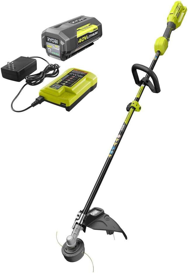 2025  40-Volt Lithium-Ion Cordless Attachment Capable String Trimmer, 4.0 Ah Battery and Charger Inc