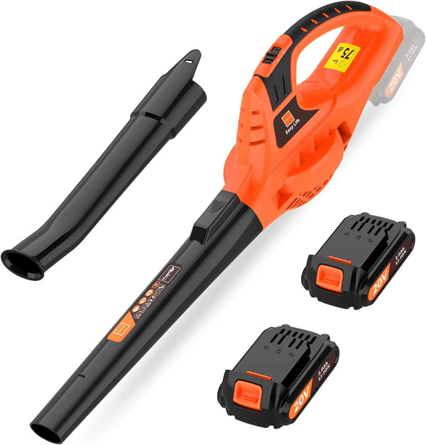 2025 Cordless Leaf Blower,21V Handheld Electric Leaf Blower with 2 x 2.0Ah Battery & Charger, Lightweight Battery Powered Leaf Blower for Lawn Care, Patio, Yard, Sidewalk,Snow Blowing