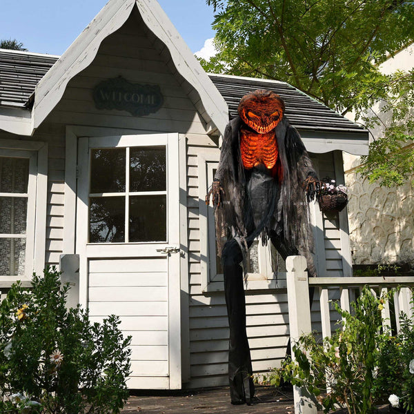 2025 Yescom Scary Animated Pumpkin Halloween Decor 7 Ft with Motion & Sound Activated AC 100V-240V for Party Decoration 2025