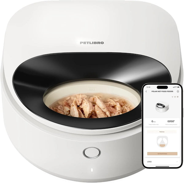 2025 Automatic Cat Feeder Wet Food Refrigerated New Upgraded APP Control,3 Days Freshness 3 Meals,Semiconductor Cooling&Quick Chills Wet Food Dispenser,Polar WiFi Timed Auto Pet Feeder for Cat Dog