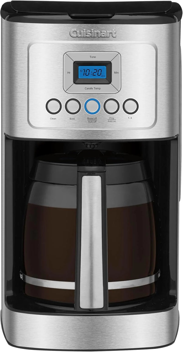 2025 Cuisinart 14-Cup Coffee Maker, Programmable PerfecTemp Glass Carafe Coffee Machine with 1-4 Cup Setting, Brew Strength Control and Brew Pause, Stainless Steel, DCC-3200NAS