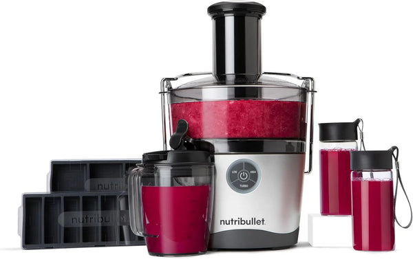 2025 NutriBullet Juicer Pro Centrifugal Juicer Machine for Fruit, Vegetables, and Food Prep, 27 Ounces/1.5 Liters, 1000 Watts, Silver, NBJ50200
