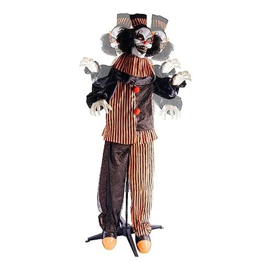2025 Halloween Outdoor Standing Clown Decorations, Life Size Animatronic Scary The
