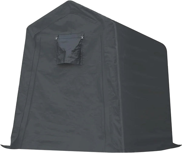 2025 ADVANCE OUTDOOR 6x8 ft Outdoor Portable Storage Shelter Shed with 2 Roll up Zipper Doors & Vents Carport for Motorcycle Waterproof and UV Resistant Portable Garage Kit Tent, Gray