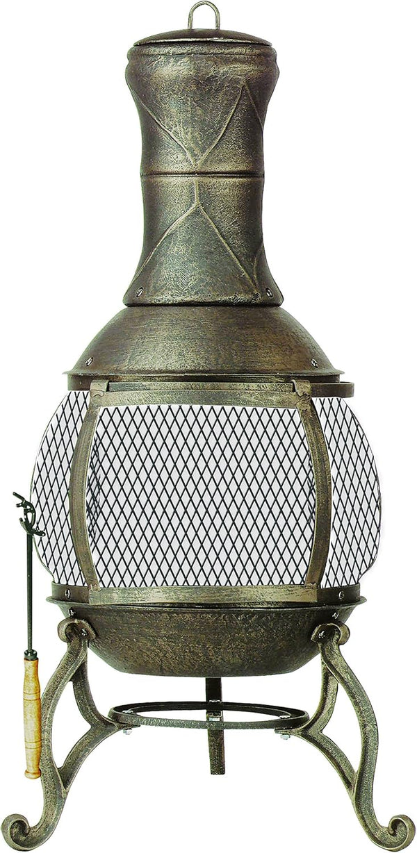 2025 Deckmate Corona 3 Ft. High Outdoor Steel Chimenea Fireplace Model 28063
