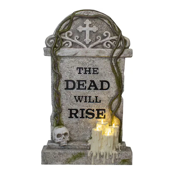 2025 3 Ft Lighted Tombstone Outdoor Halloween Props Haunted House Decor For Home Yard