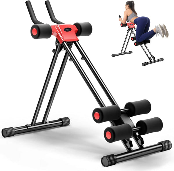 2025 Ab Machine Abdominal Stomach Workout: Adjustable Ab Trainer Machine Ab Cruncher Core Strength Training Equipment for Home Gym Foldable for Women and Men