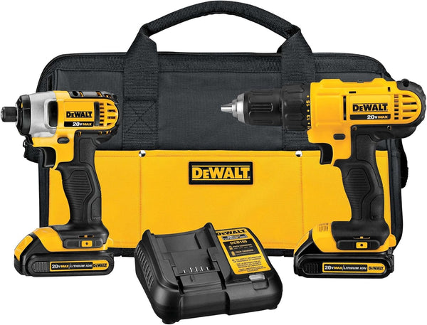 2025 20V MAX Cordless Drill and Impact Driver, Power Tool Combo Kit with 2 Batteries and Charger (DCK240C2)
