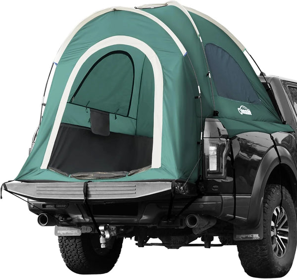 2025 Oasser Pickup Truck Tent Truck Bed Tent for Camping Tent with Rainfly Waterproof PU2000mm 210D 5.5'-6' Double Layer for 2 Person Carrry Bag Storage Pocket Spare Fiberglass Pole Green