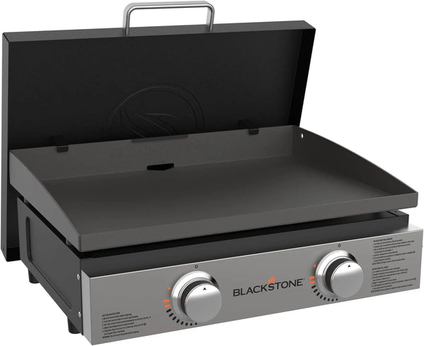 2025 Blackstone 1666 22¡± Omnivore Original Tabletop Griddle with Hard Cover, Powder Coated Steel, Black