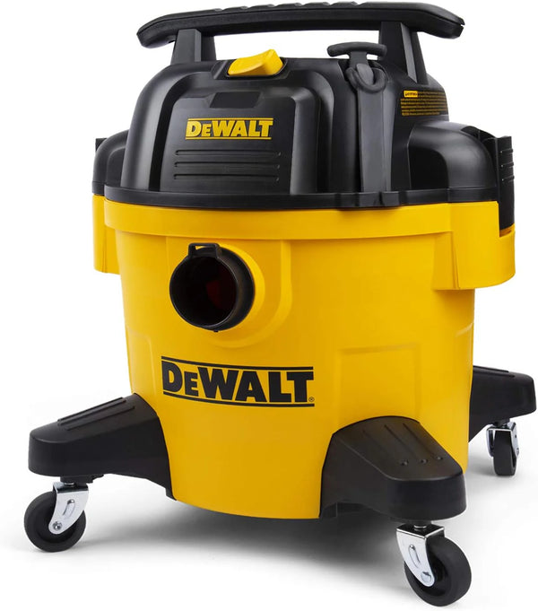 2025 DXV06P 4 Peak HP Shop Vacuums, 6 Gallon Poly Wet/Dry Vac, Heavy-Duty Shop Vacuum with Blower Function Yellow+Black