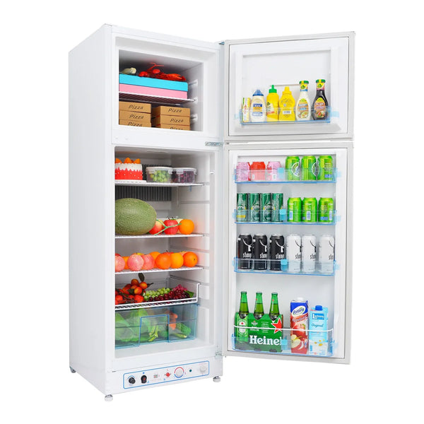 2025 Smad 9.4 Cu ft 64 in*H Propane Refrigerator AC 110V Freezer Large Capacity Frigde Camper Motorhome