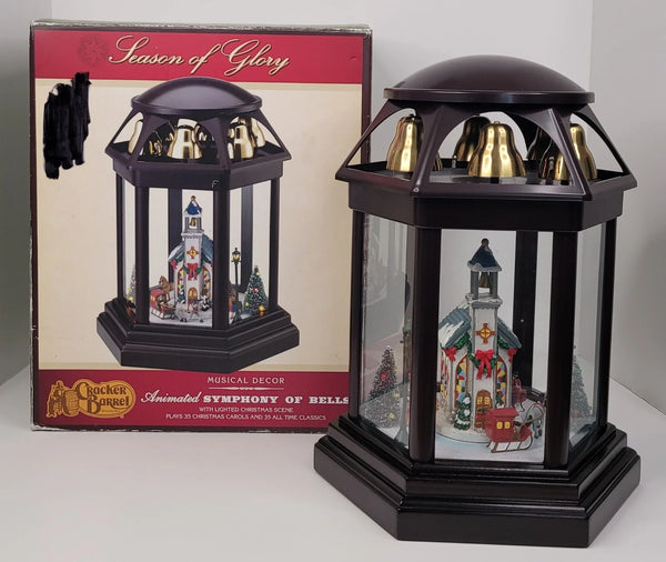 2025 Cracker Barrel Mr. Christmas Animated Symphony of Bells Holiday Music Box Scene