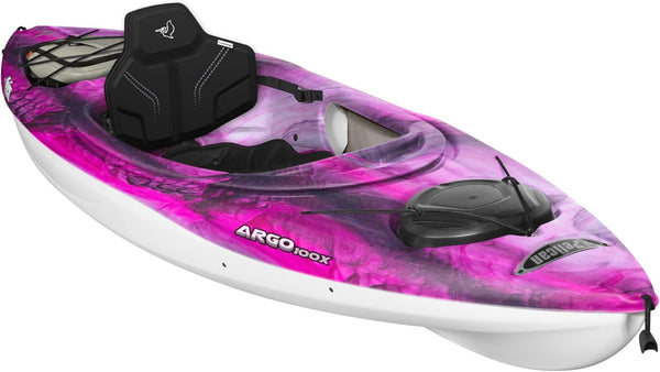 2025 Pelican Argo 100X EXO ¨C Premium Sit-in Recreational Kayak ¨C Exo Cooler Bag Included ¨C 10 ft ¨C Stardust